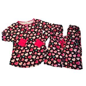 NWOT Jordann Jammies Heart Print Henley Lounge Pajama Set – Medium
